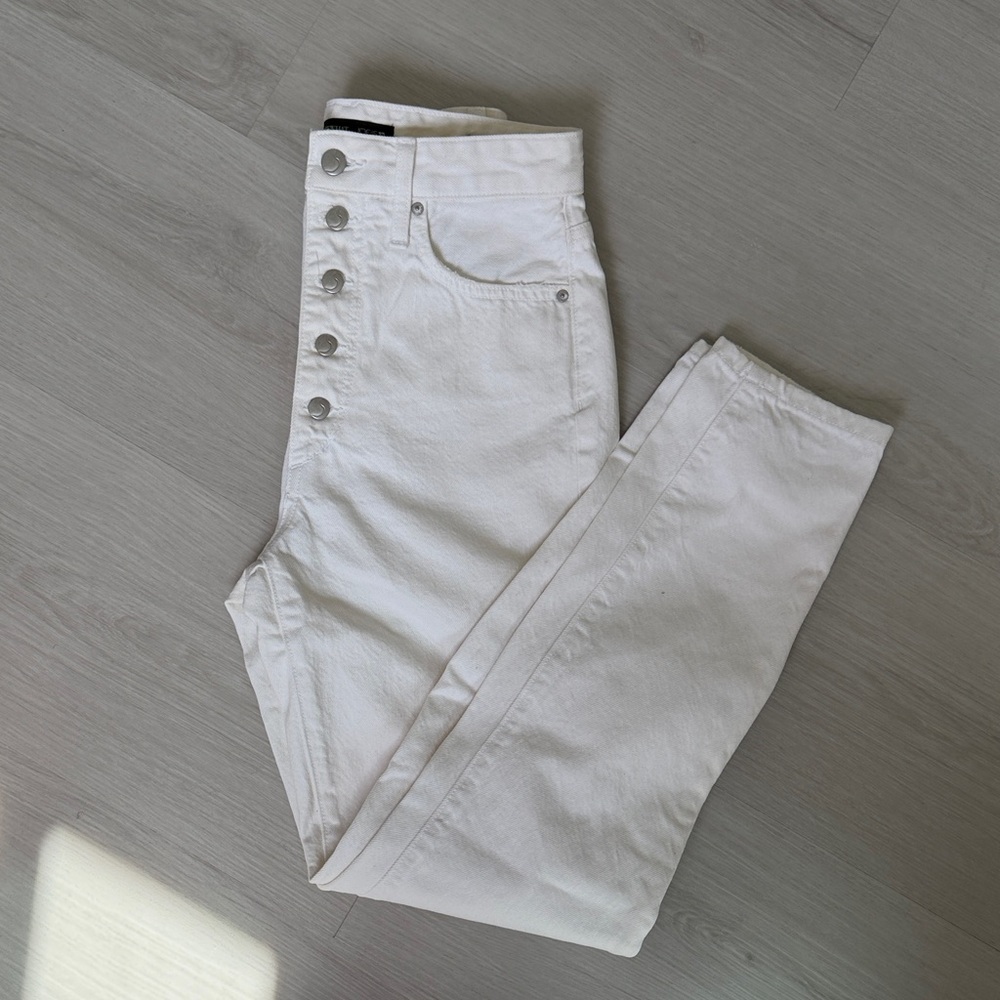 Joe's Jeans Ivory High-Rise vintage straight jeans